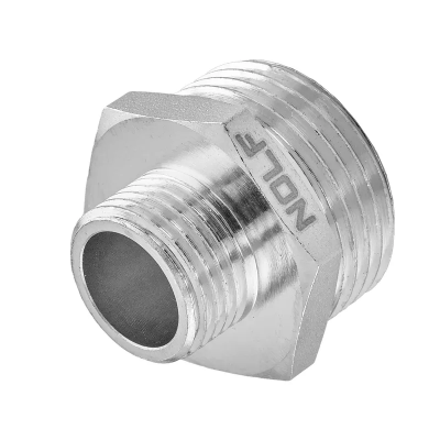 Ниппель редукционный NFCN-0608-N-3/4"x1/2" никелированный (NF3083)